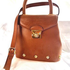 Classic Ferragamo Leather Handbag with Shoulder Strap